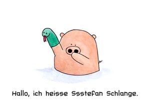 Hallo, ich heisse Sssstefan Schlange