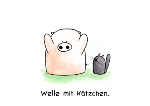 Welle mit Kätzchen