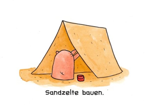 Sandzelte bauen