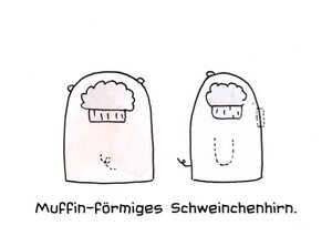 Muffin-förmiges Schweinchenhirn