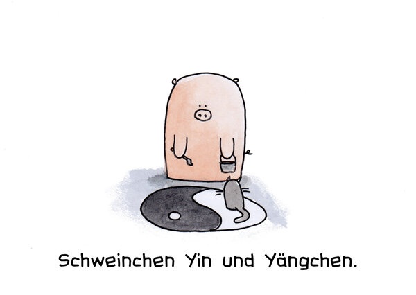 Schweinchen Yin und Yängchen