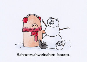 Schneeschweinchen bauen