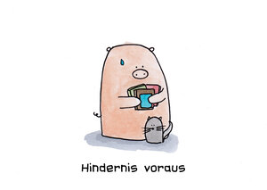 Hindernis voraus
