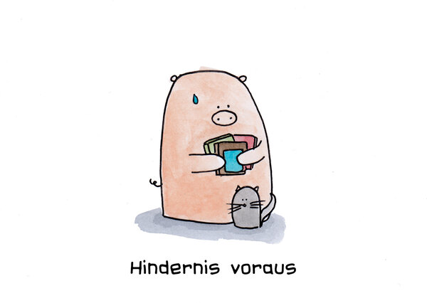 Hindernis voraus