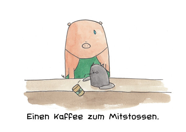 Einen Kaffee zu Mitstossen