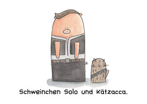 Schweinchen Solo und Kätzacca