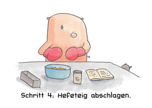 Schritt 4: Hefeteig abschlagen