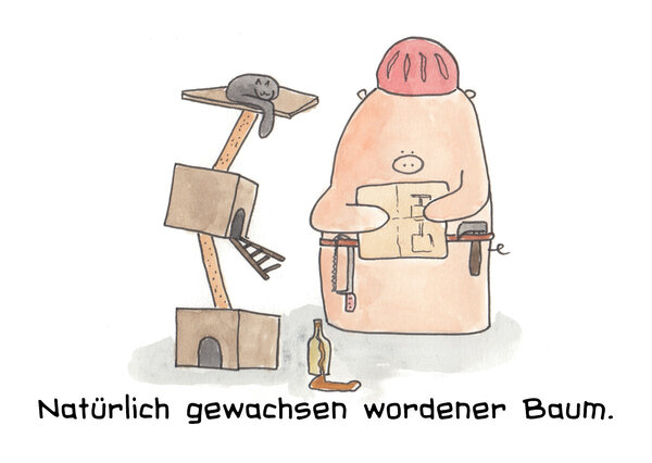 Natürlich gewachsen wordener Baum.